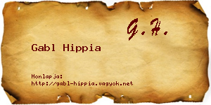 Gabl Hippia névjegykártya